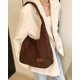 thumbnail image 3 of LHSHIDU Corduroy Shoulder Bag Winter Fall Fashion Crescent Bag Womens Mens Wide Strap Tote Handbag Solid Color, 3 of 6