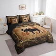 thumbnail image 4 of Homewish Woodland Animal Moose 7-Piece Bedding Comforter Set,Brown Pine Cone King Bedding Sets,Country Farmhouse Lodge Bed Sheets For Boys Teens,Ultra Soft Home Decor Reversible, 4 of 9