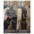 thumbnail image 4 of Purse Hook for Car, Car Hooks for Headrest Car Seat Hooks Purse Hanger for Car 100% Metal & Premium Leather 2025 Latest Car Organization Accessories for Bags, Purses, Phones etc (Black 2Pcs), 4 of 6