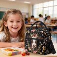 thumbnail image 4 of Xoenoiee Cow Flower Print Backpack for School Girls Boys 3 in 1 Book Bag with Lunch Box Pencil Case Elementary Students Bookbag School Bag Set Kids Back to School Supplies, 4 of 6