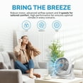 thumbnail image 3 of Newair 12-Inch 3-Speed Powerful 360 Degree Pivot Portable Desk and Table Fan, 3 of 16