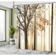 thumbnail image 3 of Autumn Shower Curtain, Fall Season Theme Picture of a Forest Tree Leaves on an Abstract Woodland Background Print, Cloth Fabric Decor for Bathroom Set, 3 of 3