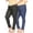 Black-Denim Blue, variant on Women's Plus Size Comfy Slim Pocket Jeggings Jeans Pants with Button (Pack of 2)