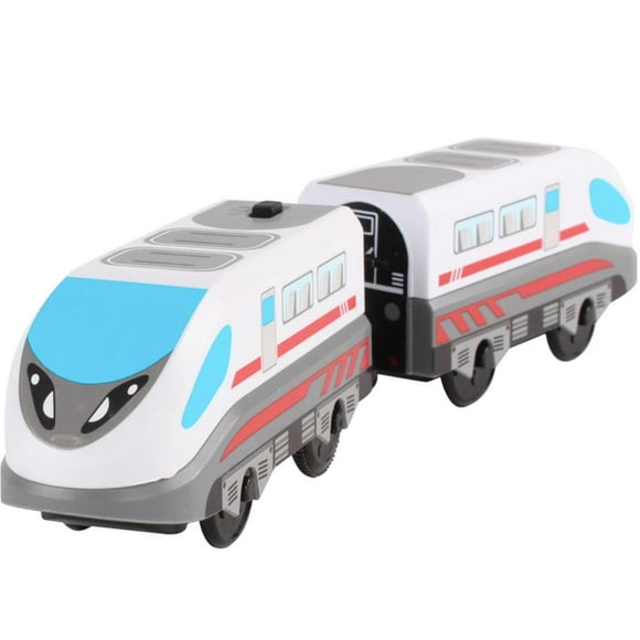 Baohd New Electric Train Magnetic Track Hape Steam-Era Freight Train Classic Children's Locomotive Toy For Thomas BRIO Wooden Track