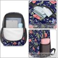 thumbnail image 4 of Pioneer Flower Floral Print Pattern 17" School Backpacks for Teens,Waterproof Oxford Fabric,S-Shape Padded Straps for School,Travel,Hiking,Camping, 4 of 5