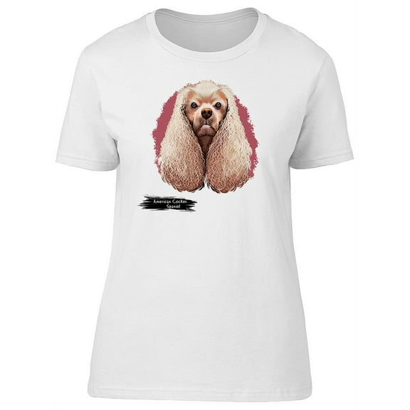 American Cocker Spaniel Dog T-Shirt Women -Image by Shutterstock, Female Small