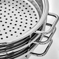 thumbnail image 3 of STPgoods 2-Tier Stainless Steel Steamer Pot with Glass Lid 5.3 Qt (5 L) Dumpling Steamer Pot Multi-Layer Cookware Pot 11", 3 of 3