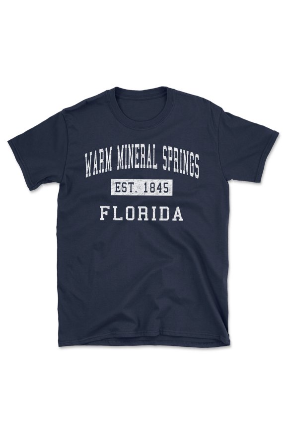 Warm Mineral Springs Florida Classic Established Men's Cotton T-Shirt