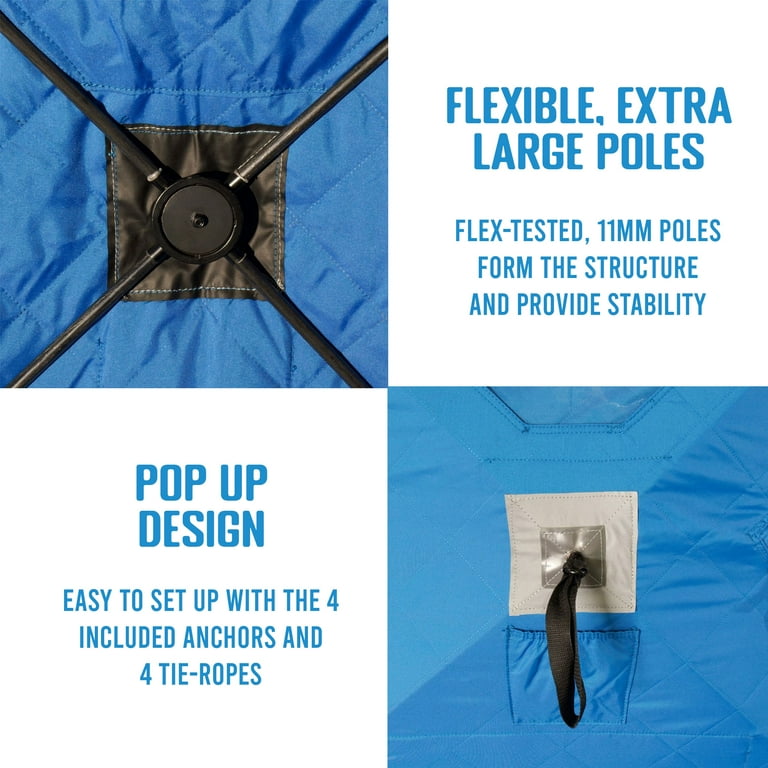 CLAM C-560 Portable 7.5 Foot Pop Up Ice Fishing Thermal Hub