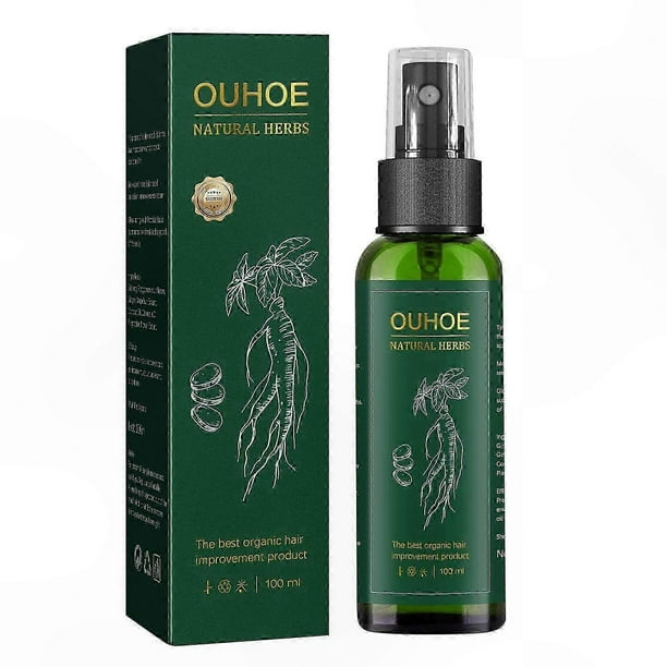 Natural Hair Growth Serum with Ginseng Oil for Thinning Hair and Scalp Care Treatment Spray 100ml Solution
