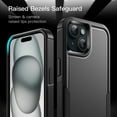 thumbnail image 5 of JETech Case for iPhone 15 6.1-Inch, Heavy Duty Dual-Layer Rugged Protection, Shockproof Protective Tough Phone Cover with Matte Back (Black), 5 of 6