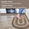 Homespice Wildwood 20x30" Oval Brown Braided Rug, Washable Kitchen rug