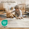 thumbnail image 4 of ODIKA 6'x9' Washable Area Rug Abstract Boho Watercolor With Interlocking Gold And Brown Shapes for Family Room, Living Room, Master Bedroom, Non-Slip, Easy Care, 4 of 7