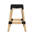thumbnail image 5 of Butler Specialty Company Robias Rectangular Rattan 24.5" Counter Stool - Black, 5 of 6