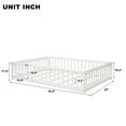 thumbnail image 7 of Miniyam Full Size Toddler Floor Bed with Safety Guardrails, White, 7 of 7