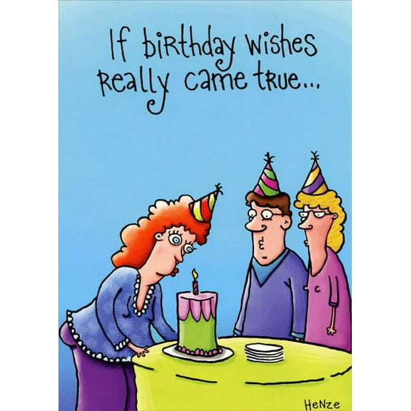 Oatmeal Studios Wishes Really Come True Funny Birthday Card