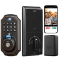 thumbnail image 1 of Cerradura de puerta de entrada sin llave con cámara Cerradura de puerta inteligente con huella digital con control remoto de aplicación, cerrojo de código de teclado electrónico conectado Wi-Fi Desblo, 1 of 5