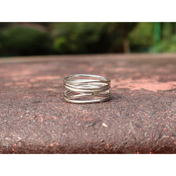 Heaven Crafts Handmade Spiral Ring 925 Sterling Silver Statement Woman Ring Unique Ring Gift For Her