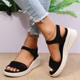 thumbnail image 3 of Vedolay Women Shoes Platform Sandals Women Wedges Platform Casual Summer High Heels Open Toe Sandals,Black 9, 3 of 5