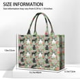 thumbnail image 3 of Large Capacity Tote Bag,Cute Bulldog Dog and Flower Florals Handbag Fashion Luxury Tote Bag,15.7"x13"x 5.1" Inches,Laptop Compatible, 3 of 6