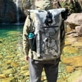 thumbnail image 7 of AFISHTOUR Waterproof Backpack, 35L Roll-Top Floating Dry Bag Backpack for Kayaking, Hiking (Grey), 7 of 7