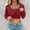 Red, variant on Women's Long Sleeve Shirt with Built in Bras Fashion Ribbed Knit Slim Fitted Casual Basic Sports Bra Underwear Tops