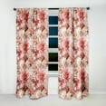 thumbnail image 2 of Designart "Graceful Blossoming Of Pink And White Carnations" Floral Room Darkening Curtain Panel, 2 of 6