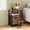 Rustic Brown, variant on CONCETTA Set of 2 Small Nightstand with Charging Station, 2 Fabric Drawer, End Table with USB Ports and Outlets for Bedroom, Black Brown