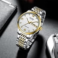 thumbnail image 4 of GUANQIN Rhinestone Vintage Stainless Steel Wrist Watch Men Sapphire Crystal Automatic Self-Winding Mechanical Business Wristwatch Man Waterproof Calendar Week Luminous Stylish Clock, 4 of 9