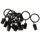 thumbnail image 1 of Paquete de 12 Clips de Anillo con , Anillo Inoxidable Pulido/clips de Suspensión con Ojales para Barra de Negra 32mm BLESIY Gancho de anillo de cortina con clips, 1 of 8