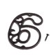 thumbnail image 3 of Número de hierro forjado de metal 0-9, números de puerta, números de placas de dirección para y buzón número 6 BLESIY Placa de la placa de la puerta, 3 of 7