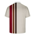 thumbnail image 5 of DDAPJ pyju Mens Big and Tall Golf Shirts Color Block Striped Polos Shirt Trendy Casual Summer Short Sleeve Collared Tops Red XL, 5 of 6
