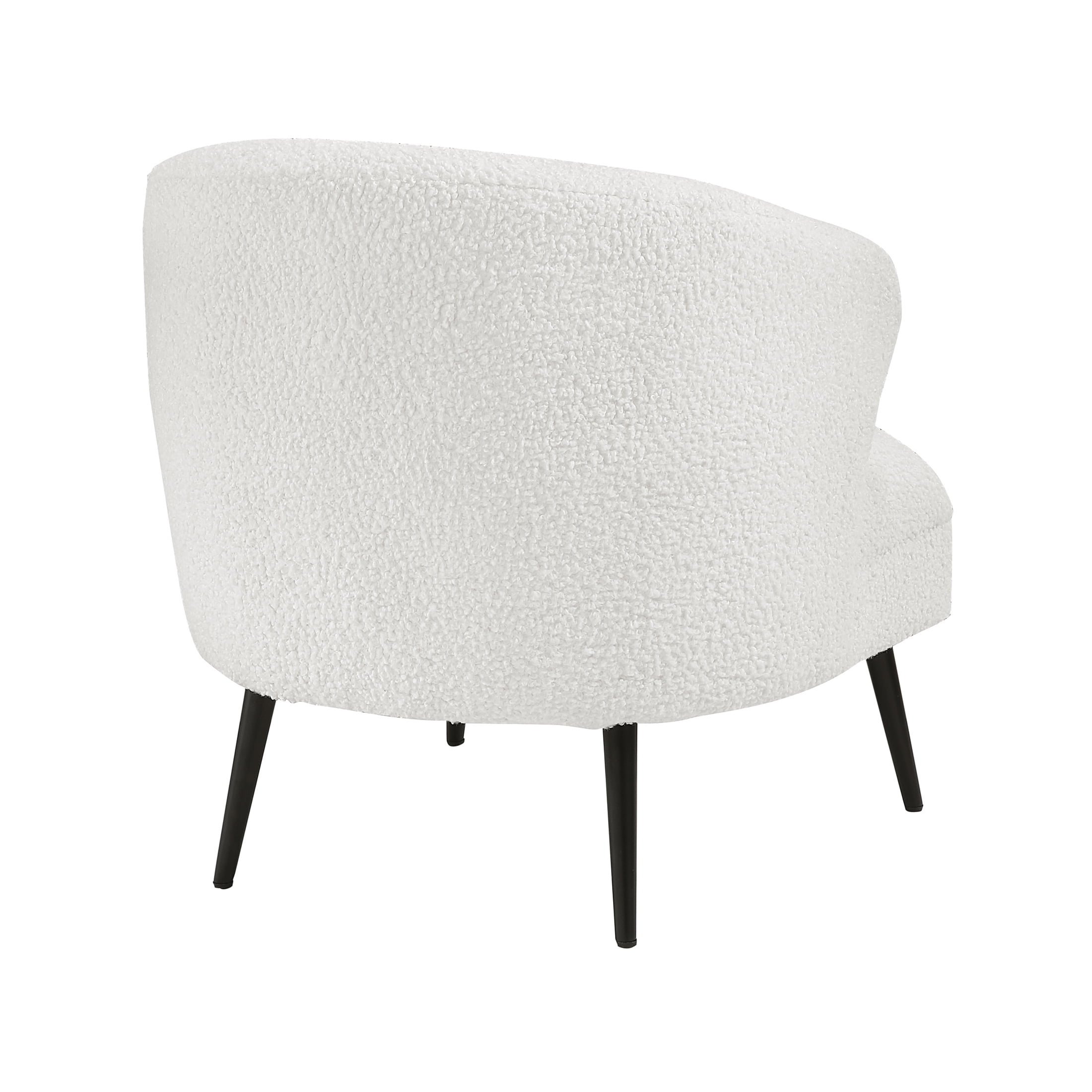 OakvillePark Crestlark Boucle Curved Back Accent Chair with Metal Legs, Beige