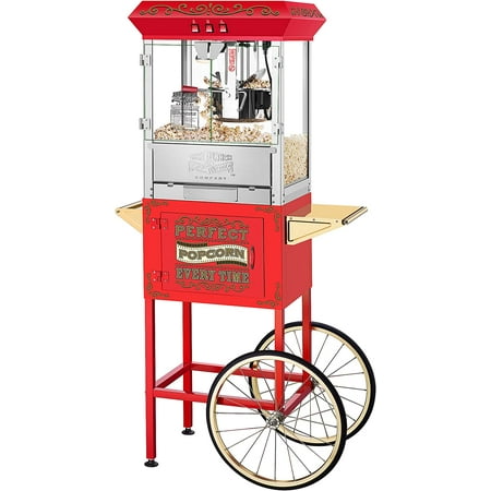 

Great Northern Popcorn 5995 10 oz. Perfect Popper Popcorn Machine with Cart - Red