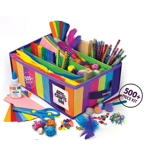 Olly Kids Arts and Crafts Supplies Set- 1000+ Pieces Giftable Craft Box for  Kids: DIY Craft Supplies for Toddlers, School Project, and Homeschool