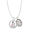 thumbnail image 1 of Delight Jewelry Silvertone Domed Ballet Dance Instructor Best Mom Ever Charm Necklace, 1 of 4