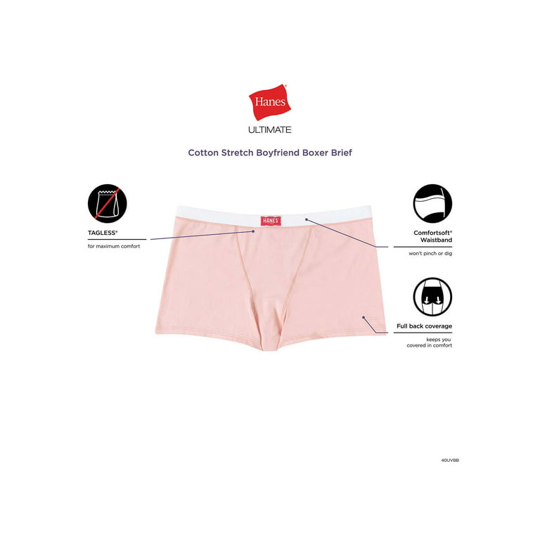 Hanes Originals Ultimate Cotton Stretch Women's Boyshort Underwear Pack,  3-Pack 45UOBB - JCPenney
