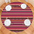 thumbnail image 2 of Stretchable Round Table Cover with Bohemian Floral Print - Colorful Elastic Hem Tablecloth - Fits 52-56 Inch, 2 of 7