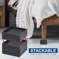 thumbnail image 5 of Uxcell 4.3" Bed Risers Furniture Risers Bed Lifters Couch Desk Sofa Lift Riser Stackable Up to 1300Lbs, Black 4Pack, 5 of 6