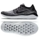 thumbnail image 1 of Nike Free RN Flyknit 2018 942839-101 White/Black/Volt Women's Running Shoes, 1 of 6