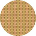 thumbnail image 1 of Ahgly Company Tapis d'Intérieur Lavables en Machine, Ronds, Orange Transitionnel, 8' Ronds, 1 of 7
