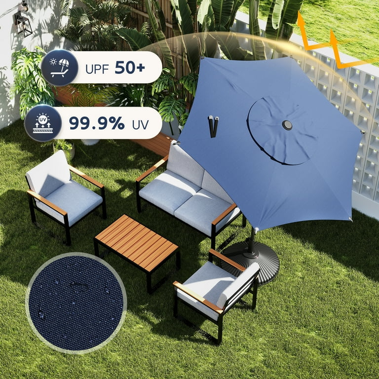 california umbrella 9' patio umbrella California Umbrella 9 ft. Aluminum Market Umbrella Push Tilt