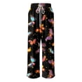 thumbnail image 5 of felwors Women's Floral Print Wide Leg Sweatpants – Soft Lounge Joggers with Drawstring Waist & Pockets, Casual Comfort Fit for Home, Travel & Everyday Wear（Grey， XXL）, 5 of 8