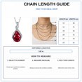 VOLALO Teardrop Shape Pendant Anchor Chain Necklace for Women with Red ...