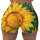 thumbnail image 2 of Balery Vibrant Sunflower Painting Pantalones cortos de entrenamiento estampados para mujer, sin costuras, ajustados, para gimnasio, yoga, correr, deportes, ejercicio activo, fitness.-Small, 2 of 8