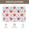 thumbnail image 3 of Placemat, Pioneer Flower Floral Print Pattern Place Mats Table Mat Set Of 2, PVC Washable Placemats for Party Kitchen Dining Decoration, 18x12 Inch, Fade Resistant, 3 of 6