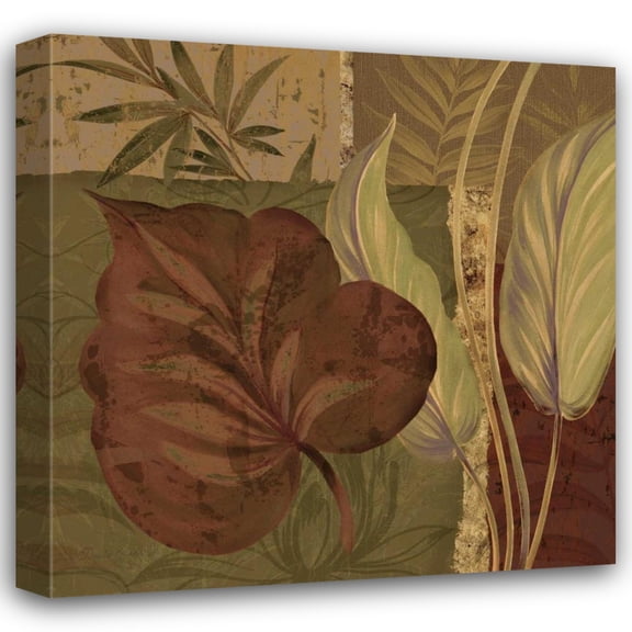 Pamela Gladding 20x20 Gallery Wrapped Canvas Wall Art Titled - Tropical Foliage II