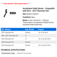 thumbnail image 2 of Accelerator Pedal Sensor - Compatible with 2016 - 2017 Chevy Volt, 2 of 2