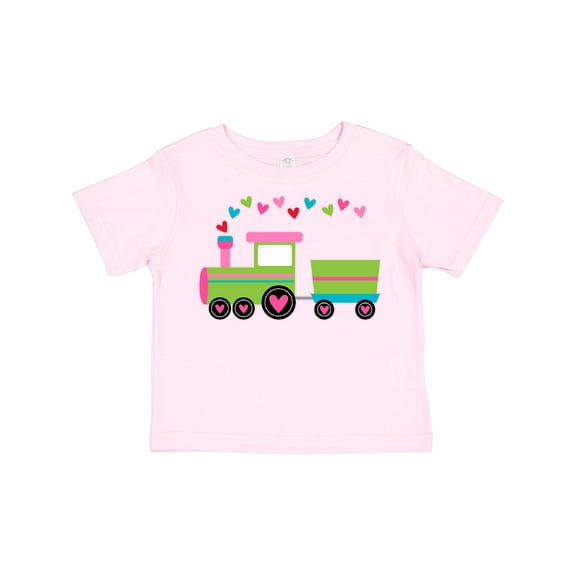 Inktastic Valentine Heart Train Boys or Girls Toddler T-Shirt