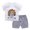 White, variant on AUDeals Toddler Baby Boys Lightweight Summer Outfit Set, Short Sleeve Cartoon Top & Pants, 2PCS Casual Boys Fashion Clothes Set (Light blue, 12-18 Months)
